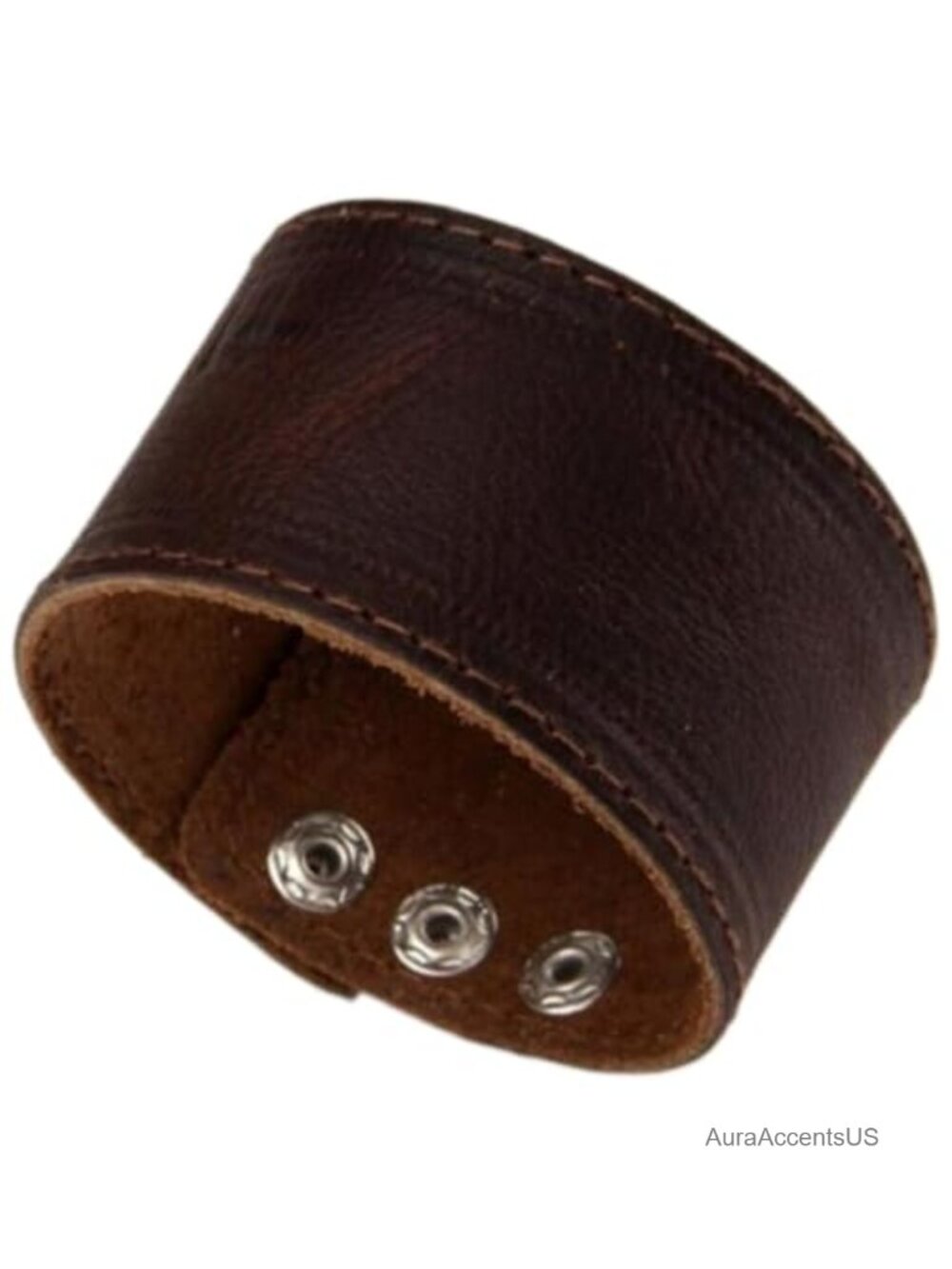 Genuine Leather Cuff Bracelet Adjustable Hip Hop Punk Style